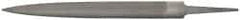 Grobet - 8" Standard Precision Swiss Pattern Half Round File - Double Cut, 13/16" Width Diam x 15/64" Thick, With Tang - Apex Tool & Supply