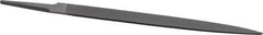Grobet - 8" Standard Precision Swiss Pattern Half Round File - Double Cut, 13/16" Width Diam x 15/64" Thick, With Tang - Apex Tool & Supply