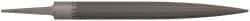Grobet - 10" Standard Precision Swiss Pattern Half Round File - Double Cut, 1" Width Diam x 19/64" Thick, With Tang - Apex Tool & Supply