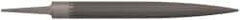 Grobet - 10" Standard Precision Swiss Pattern Half Round File - Double Cut, 1" Width Diam x 19/64" Thick, With Tang - Apex Tool & Supply