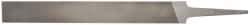 Grobet - 6" Standard Precision Swiss Pattern Hand File - Double Cut, 3/4" Width Diam x 5/32" Thick, With Tang - Apex Tool & Supply