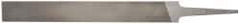 Grobet - 6" Standard Precision Swiss Pattern Hand File - Double Cut, 3/4" Width Diam x 5/32" Thick, With Tang - Apex Tool & Supply