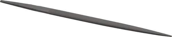 Grobet - 6" Standard Precision Swiss Pattern Pippin File - Double Cut, 25/64" Width Diam x 9/64" Thick, With Tang - Apex Tool & Supply