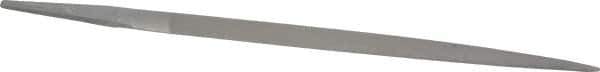 Grobet - 6" Standard Precision Swiss Pattern Pippin File - Double Cut, 25/64" Width Diam x 9/64" Thick, With Tang - Apex Tool & Supply