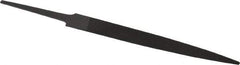 Grobet - 3" Standard Precision Swiss Pattern Warding File - Double Cut, 23/64" Width Diam x 1/32" Thick, With Tang - Apex Tool & Supply