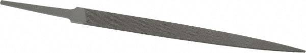 Grobet - 6" Standard Precision Swiss Pattern Warding File - Double Cut, 5/8" Width Diam x 5/64" Thick, With Tang - Apex Tool & Supply