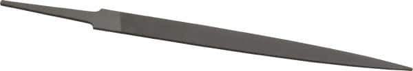 Grobet - 6" Standard Precision Swiss Pattern Warding File - Double Cut, 5/8" Width Diam x 5/64" Thick, With Tang - Apex Tool & Supply
