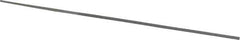 Grobet - 4" Standard Precision Swiss Pattern Round Parallel File - Double Cut, 1/16" Width Diam, With Tang - Apex Tool & Supply