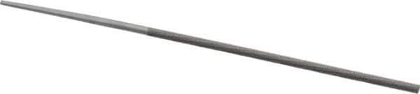 Grobet - 4" Standard Precision Swiss Pattern Round Parallel File - Double Cut, 1/8" Width Diam, With Tang - Apex Tool & Supply
