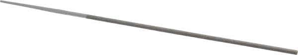 Grobet - 6" Standard Precision Swiss Pattern Round Parallel File - Double Cut, 1/8" Width Diam, With Tang - Apex Tool & Supply