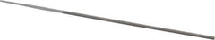 Grobet - 6" Standard Precision Swiss Pattern Round Parallel File - Double Cut, 1/8" Width Diam, With Tang - Apex Tool & Supply