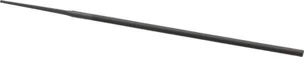 Grobet - 6" Standard Precision Swiss Pattern Round Parallel File - Double Cut, 3/16" Width Diam, With Tang - Apex Tool & Supply