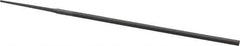 Grobet - 6" Standard Precision Swiss Pattern Round Parallel File - Double Cut, 3/16" Width Diam, With Tang - Apex Tool & Supply