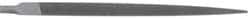 Grobet - 4" Standard Precision Swiss Pattern Three Square File - Double Cut, 9/32" Width Diam, With Tang - Apex Tool & Supply
