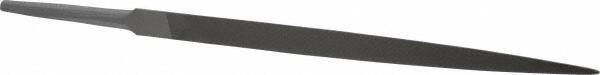 Grobet - 6" Standard Precision Swiss Pattern Three Square File - Double Cut, 3/8" Width Diam, With Tang - Apex Tool & Supply