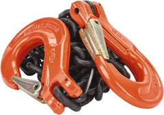 Pewag - 5' Long, 3,500 Lb Basket Capacity, 3,500 Lb Vertical Capacity, Alloy Steel Web Sling - SSS Chain Sling, 9/32" Diam Chain, Silver (Color), with 2 Sling Hooks - Apex Tool & Supply