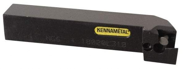 Kennametal - 1.180...93DEG, Right Hand Cut, 3° Lead Angle, 63/64" Shank Height x 25mm Shank Width, Positive Rake Indexable Turning Toolholder - 150mm OAL, D2FIX15..R.. Insert Compatibility, Series Fix-Perfect - Apex Tool & Supply