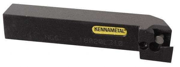 Kennametal - 1.180...93DEG, Left Hand Cut, 3° Lead Angle, 63/64" Shank Height x 25mm Shank Width, Positive Rake Indexable Turning Toolholder - 150mm OAL, D2FIX15..L.. Insert Compatibility, Series Fix-Perfect - Apex Tool & Supply
