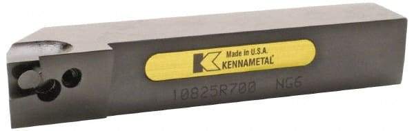 Kennametal - 1.108...90DEG, Right Hand Cut, 63/64" Shank Height x 25mm Shank Width, Positive Rake Indexable Turning Toolholder - 150mm OAL, E2FIX10..R.. Insert Compatibility, Series Fix-Perfect - Apex Tool & Supply