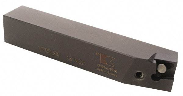 Kennametal - 1.171...75DEG, Left Hand Cut, 63/64" Shank Height x 25mm Shank Width, Positive Rake Indexable Turning Toolholder - 150mm OAL, D2FIX11..L.. Insert Compatibility, Series Fix-Perfect - Apex Tool & Supply