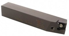 Kennametal - 1.171...75DEG, Left Hand Cut, 63/64" Shank Height x 25mm Shank Width, Positive Rake Indexable Turning Toolholder - 150mm OAL, D2FIX11..L.. Insert Compatibility, Series Fix-Perfect - Apex Tool & Supply