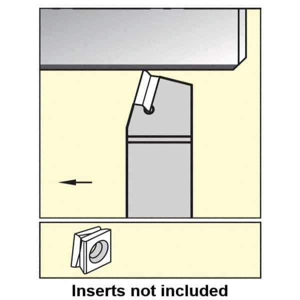 Kennametal - 1.1771...75DEG, Right Hand Cut, 2° Lead Angle, 32mm Shank Height x 32mm Shank Width, Positive Rake Indexable Turning Toolholder - 170mm OAL, C8FIX18..R.. Insert Compatibility, Series Fix-Perfect - Apex Tool & Supply