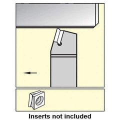Kennametal - 1.1771...75DEG, Right Hand Cut, 2° Lead Angle, 32mm Shank Height x 32mm Shank Width, Positive Rake Indexable Turning Toolholder - 170mm OAL, C8FIX18..R.. Insert Compatibility, Series Fix-Perfect - Apex Tool & Supply