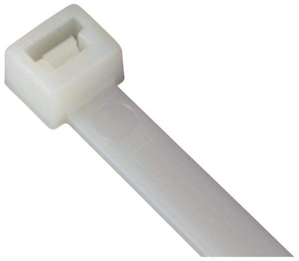Thomas & Betts - 18" Long Natural (Color) Nylon Standard Cable Tie - 120 Lb Tensile Strength, 1.91mm Thick - Apex Tool & Supply