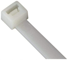 Thomas & Betts - 18" Long Natural (Color) Nylon Standard Cable Tie - 120 Lb Tensile Strength, 1.91mm Thick - Apex Tool & Supply