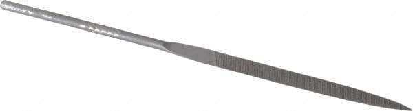 Grobet - 4" Needle Precision Swiss Pattern Barrette File - Round Handle - Apex Tool & Supply