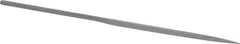 Grobet - 5-1/2" Needle Precision Swiss Pattern Barrette File - Round Handle - Apex Tool & Supply