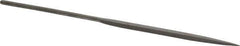 Grobet - 6-1/4" Needle Precision Swiss Pattern Barrette File - Round Handle - Apex Tool & Supply