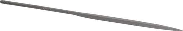 Grobet - 6-1/4" Needle Precision Swiss Pattern Barrette File - Round Handle - Apex Tool & Supply