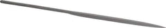Grobet - 6-1/4" Needle Precision Swiss Pattern Barrette File - Round Handle - Apex Tool & Supply