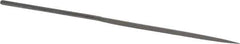 Grobet - 6-1/4" Needle Precision Swiss Pattern Barrette File - Round Handle - Apex Tool & Supply