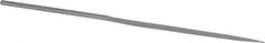 Grobet - 6-1/4" Needle Precision Swiss Pattern Barrette File - Round Handle - Apex Tool & Supply