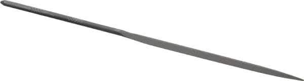 Grobet - 6-1/4" Needle Precision Swiss Pattern Barrette File - Round Handle - Apex Tool & Supply