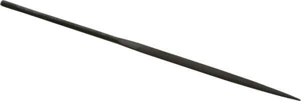 Grobet - 5-1/2" Needle Precision Swiss Pattern Crossing File - Round Handle - Apex Tool & Supply