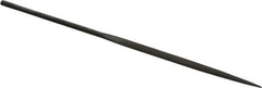 Grobet - 5-1/2" Needle Precision Swiss Pattern Crossing File - Round Handle - Apex Tool & Supply