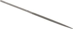 Grobet - 5-1/2" Needle Precision Swiss Pattern Crossing File - Round Handle - Apex Tool & Supply
