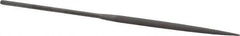 Grobet - 6-1/4" Needle Precision Swiss Pattern Crossing File - Round Handle - Apex Tool & Supply