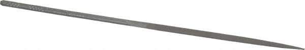 Grobet - 6-1/4" Needle Precision Swiss Pattern Crossing File - Round Handle - Apex Tool & Supply