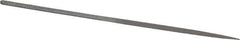 Grobet - 6-1/4" Needle Precision Swiss Pattern Crossing File - Round Handle - Apex Tool & Supply