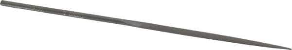 Grobet - 6-1/4" Needle Precision Swiss Pattern Crossing File - Round Handle - Apex Tool & Supply