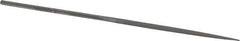Grobet - 6-1/4" Needle Precision Swiss Pattern Crossing File - Round Handle - Apex Tool & Supply