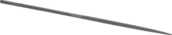Grobet - 6-1/4" Needle Precision Swiss Pattern Crossing File - Round Handle - Apex Tool & Supply