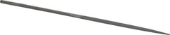 Grobet - 6-1/4" Needle Precision Swiss Pattern Crossing File - Round Handle - Apex Tool & Supply