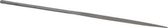 Grobet - 5-1/2" Needle Precision Swiss Pattern Half Round File - Round Handle - Apex Tool & Supply