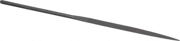 Grobet - 5-1/2" Needle Precision Swiss Pattern Half Round File - Round Handle - Apex Tool & Supply