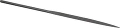 Grobet - 5-1/2" Needle Precision Swiss Pattern Half Round File - Round Handle - Apex Tool & Supply